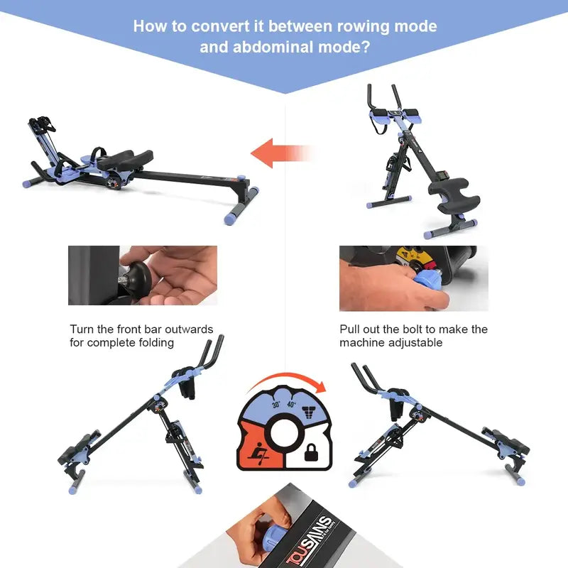 Last Day Special Sale $39.99-3 in 1 Combine Rowing Machine