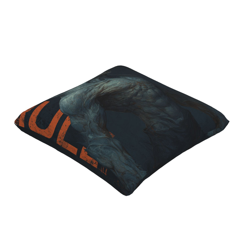 "Steel Beast" Creative Throw Pillow | Powerful Monster Illustration Design, Oversize