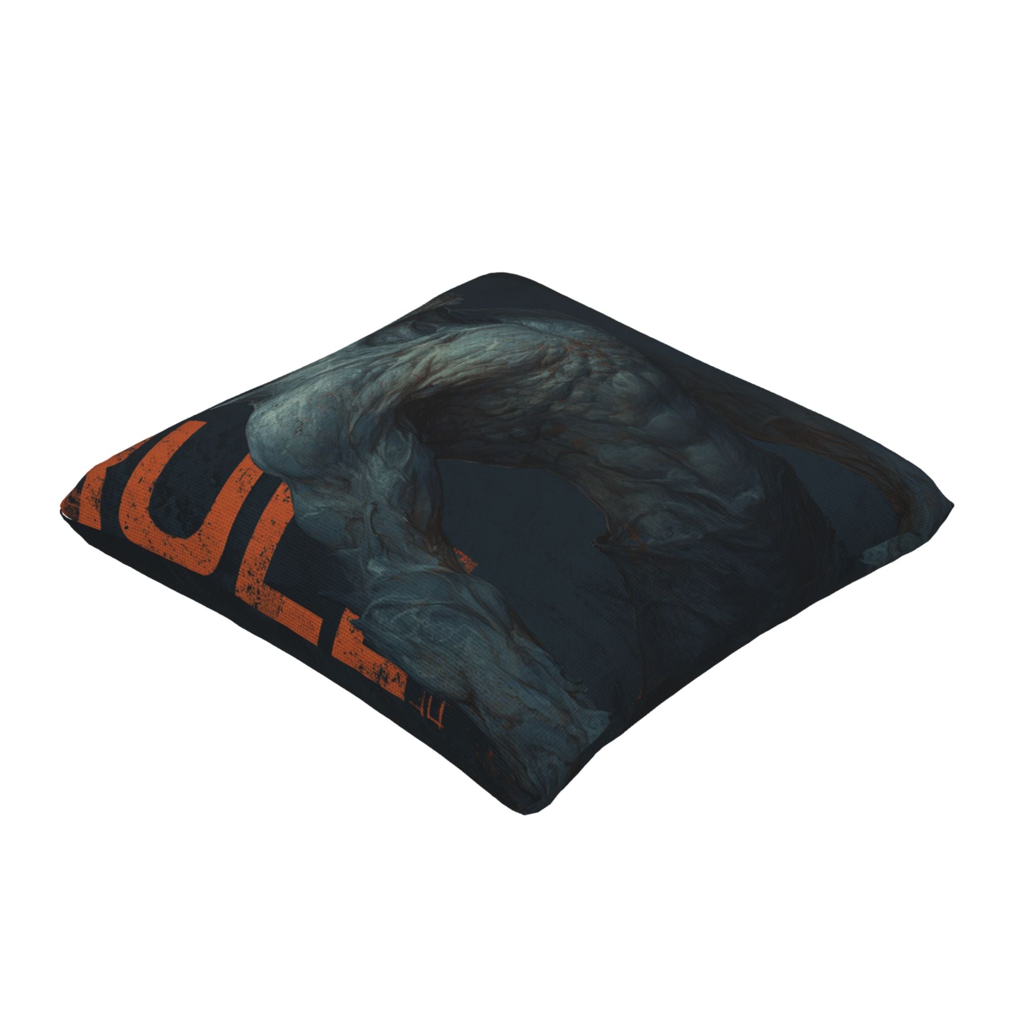 "Steel Beast" Creative Throw Pillow | Powerful Monster Illustration Design, Oversize
